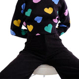 Compañía Fantástica - 63C-11034 - Pantalones negros de pana con bolsillos laterales - Mujer