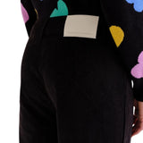 Compañía Fantástica - 63C-11034 - Pantalones negros de pana con bolsillos laterales - Mujer