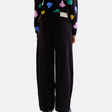 Compañía Fantástica - 63C-11034 - Pantalones negros de pana con bolsillos laterales - Mujer