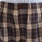 Compañía Fantástica - 63C-11055 - Pantalones marrones 100% algodón de cuadros - Mujer