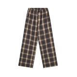 Compañía Fantástica - 63C-11055 - Pantalones marrones 100% algodón de cuadros - Mujer