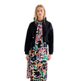 Compañía Fantástica - 63C-12008 - Sudadera negra de forro polar con lazada estampada - Mujer