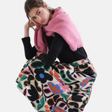 Compañía Fantástica - 63C-12011 - Falda midi estampada de crepe con cintura elástica - Mujer