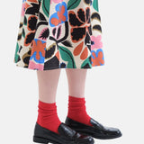 Compañía Fantástica - 63C-12011 - Falda midi estampada de crepe con cintura elástica - Mujer