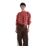 Compañía Fantástica - 63C-40001 - Camisa 100% algodón con estampado de cuadros - Mujer