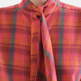 Compañía Fantástica - 63C-40001 - Camisa 100% algodón con estampado de cuadros - Mujer