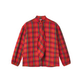 Compañía Fantástica - 63C-40001 - Camisa 100% algodón con estampado de cuadros - Mujer