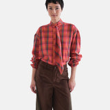 Compañía Fantástica - 63C-40001 - Camisa 100% algodón con estampado de cuadros - Mujer