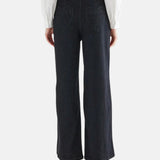 Compañía Fantástica - 63C-47007 - Pantalones vaqueros negros con bolsillos de corazones - Mujer