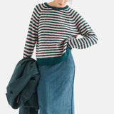 Compañía Fantástica - 64C-10465 - Jersey de lana con estampado de rayas - Mujer