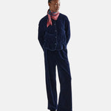 Compañía Fantástica - 64C-11125 - Chaqueta azul marino acolchada con bolsillos y forro - Mujer