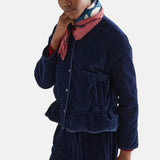 Compañía Fantástica - 64C-11125 - Chaqueta azul marino acolchada con bolsillos y forro - Mujer