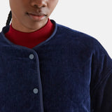 Compañía Fantástica - 64C-11125 - Chaqueta azul marino acolchada con bolsillos y forro - Mujer