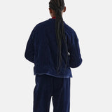 Compañía Fantástica - 64C-11125 - Chaqueta azul marino acolchada con bolsillos y forro - Mujer