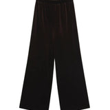 Compañía Fantástica - 64C-11130 - Pantalones marrones de terciopelo con cintura elástica - Mujer