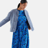 Compañía Fantástica - 64C-11166 - Chaqueta azul acolchada con bolsillos y forro - Mujer