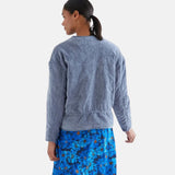 Compañía Fantástica - 64C-11166 - Chaqueta azul acolchada con bolsillos y forro - Mujer