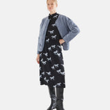 Compañía Fantástica - 64C-12107 - Camiseta negra de manga larga con estampado de caballos - Mujer