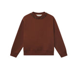 Compañía Fantástica - 64C-12116 - Sudadera marrón de forro polar con cuello joya dorado - Mujer