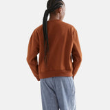 Compañía Fantástica - 64C-12116 - Sudadera marrón de forro polar con cuello joya dorado - Mujer