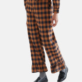 Compañía Fantástica - 64C-40106 - Pantalones marrones 100% algodón de cuadros - Mujer