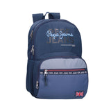 Mochila azul Pepe Jeans Seldon con doble compartimento | Konestilochic