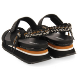 Gioseppo - Austell 71082-P_Negro - Sandalias deportivas con plantilla anatómica y cuña de 3,8 cm. - Mujer