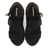 Gioseppo - Austell 71082-P_Negro - Sandalias deportivas con plantilla anatómica y cuña de 3,8 cm. - Mujer