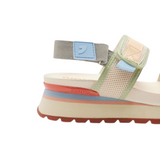 Gioseppo - Cranmoor 74955-P_Azul - Sandalias deportivas de piel con plantilla anatómica y cuña de 3,8 cm. - Mujer