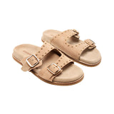 Gioseppo – Stella 75416-P-Beig – Sandalias de piel con adorno de tachas y plantilla anatómica - Mujer