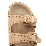 Gioseppo – Stella 75416-P-Beig – Sandalias de piel con adorno de tachas y plantilla anatómica - Mujer