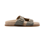 Gioseppo – Stella 75416-P-Gris – Sandalias de piel con adorno de tachas y plantilla anatómica - Mujer