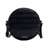 Gioseppo – Parkland 75500-P-Negro – Bolso negro bandolera trenzado con asa regulable (21x6x21 cm.)