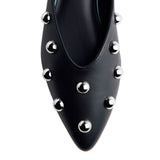 Gioseppo – Braham 76113-P_Negro – Bailarinas de piel con tachas con plantilla acolchada - Mujer