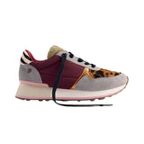 Gioseppo – Posen 76416-P_Burdeos – Zapatillas de piel con estampado animal y pelo - Mujer