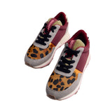 Gioseppo – Posen 76416-P_Burdeos – Zapatillas de piel con estampado animal y pelo - Mujer