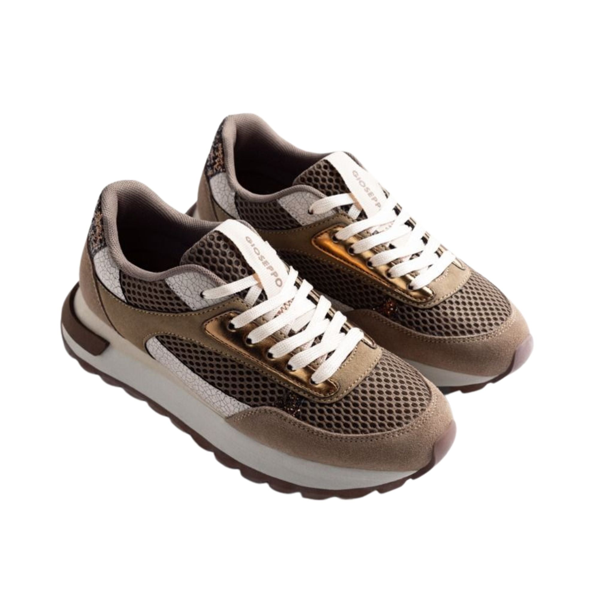 Zapatillas Gioseppo Funkley marrones con brillo y confort Konestilochic