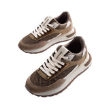 Gioseppo – Funkley 76494-P_Taupe – Zapatillas de piel de serraje y rejilla con suela de 4 cm. - Mujer