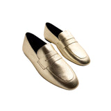 Gioseppo – Basset 76888-P_Oro – Mocasines de piel con brillo con planta acolchada - Mujer