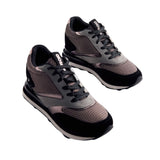 Gioseppo – Keewatin 77000-P_Negro – Zapatillas de piel de serraje y rejilla con cuña - Mujer
