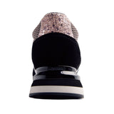 Gioseppo – Keewatin 77000-P_Negro – Zapatillas de piel de serraje y rejilla con cuña - Mujer