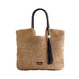 Gioseppo – Sorsogon 78148-P-Natural – Capazo trenzado con borla