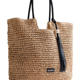 Gioseppo – Sorsogon 78148-P-Natural – Capazo trenzado con borla