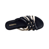 Gioseppo – Calbayog 78222-P-Negro – Sandalias negras planas de piel - Mujer