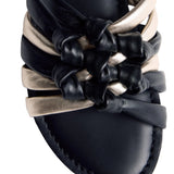 Gioseppo – Calbayog 78222-P-Negro – Sandalias negras planas de piel - Mujer