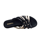Gioseppo – Calbayog 78222-P-Negro – Sandalias negras planas de piel - Mujer