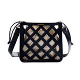 Gioseppo – Tacurong 78265-P-Negro – Bolso negro enrejado con correa ajustable