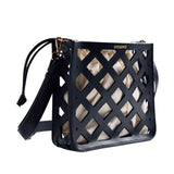 Gioseppo – Tacurong 78265-P-Negro – Bolso negro enrejado con correa ajustable