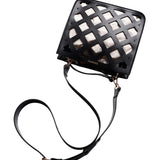 Gioseppo – Tacurong 78265-P-Negro – Bolso negro enrejado con correa ajustable