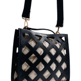 Gioseppo – Tacurong 78265-P-Negro – Bolso negro enrejado con correa ajustable